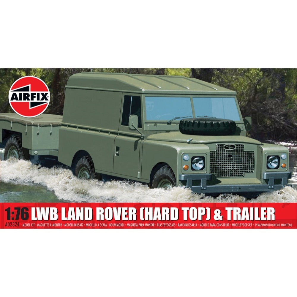 Airfix A02324 1/76 Scale LWB Land Rover Hard Top Military Model Kit - Perfect for Collectors, Wargaming, and Diorama Building