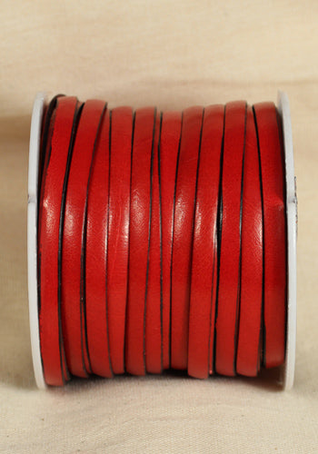 Bossed Braided Strap Full Grain Leather Watch Band 25mm Red - Perfect for Men's & Women's Watches, Dress & Casual Style