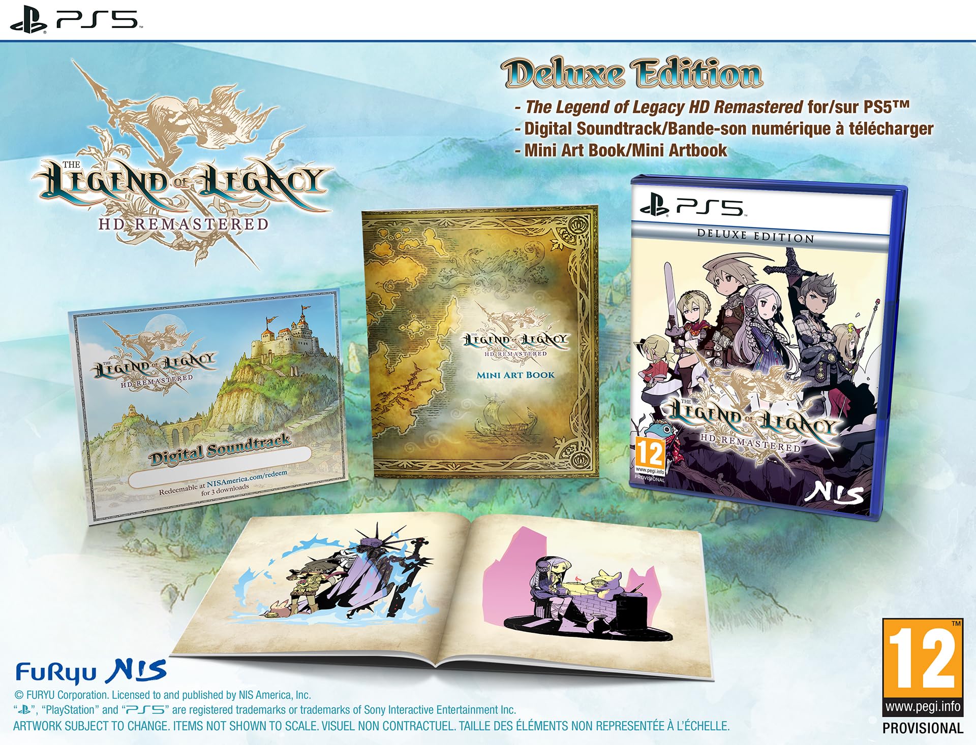 The Legend of Legacy HD Remastered Deluxe Edition for PlayStation 5 (PS5) - Enhanced RPG Adventure Game - Perfect for Fans of Classic JRPGs and Collectors