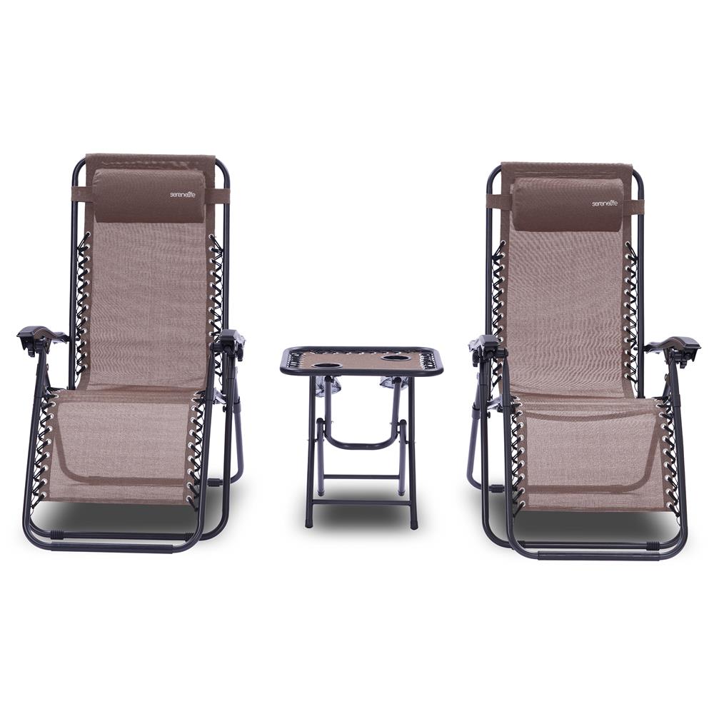 Premium Adjustable Zero Gravity Recliner Chair Set - Outdoor Patio, Poolside & Backyard Relaxation for Ultimate Comfort