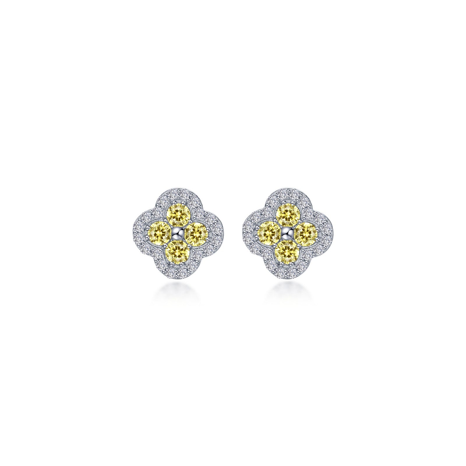 0.8 CTW Halo Stud Earrings for Women - Diamond Simulant Sterling Silver Studs - Perfect for Weddings, Parties & Everyday Wear