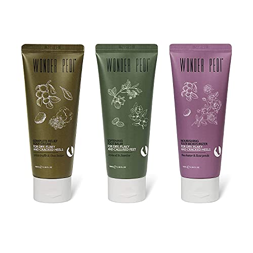 WONDER PEDI Cracked Heel Repair Cream - Intense Moisturizing Foot Treatment for Dry, Flaky Skin | 3-Pack Combo | Perfect for Overnight Foot Care & Pedicure Prep