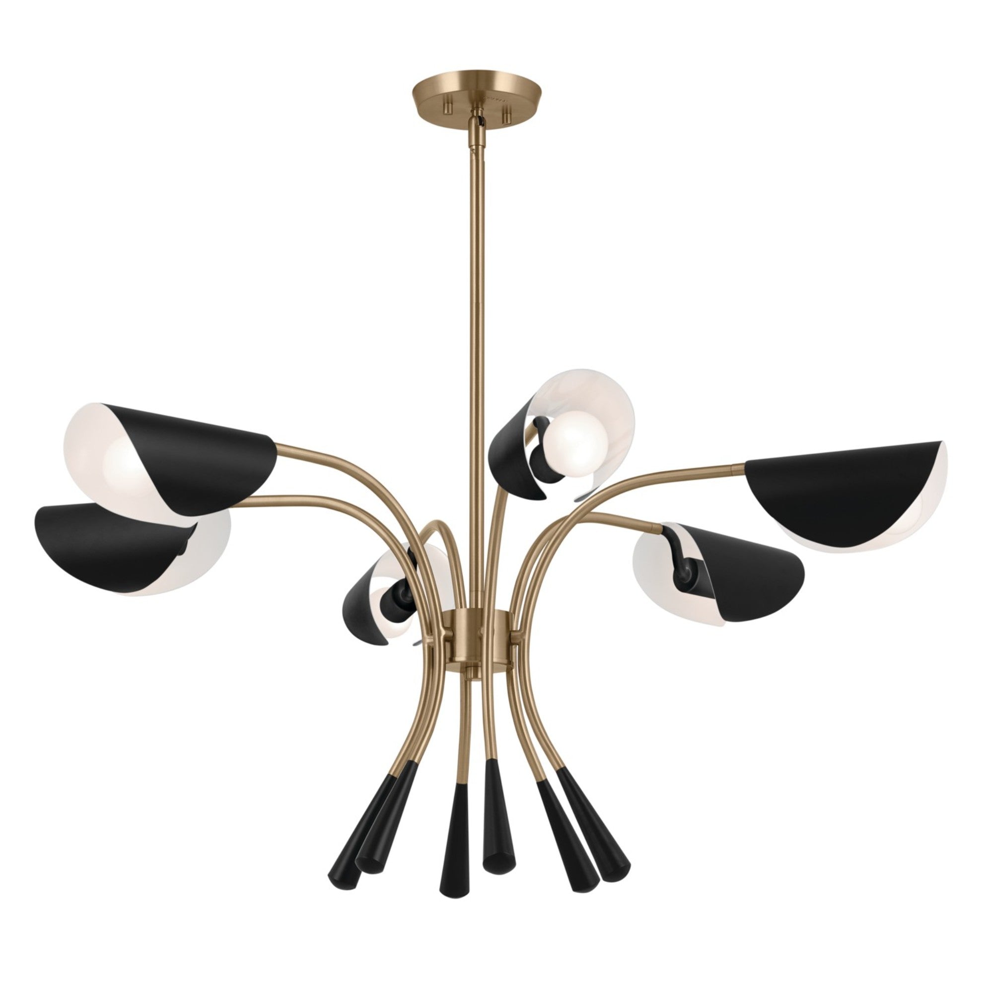 Arcus 46 Inch 12-Light Modern Crystal Chandelier - Elegant Dining Room Lighting Fixture for Home Decor & Ceiling Lamp for Living Room, Bedroom, Entryway