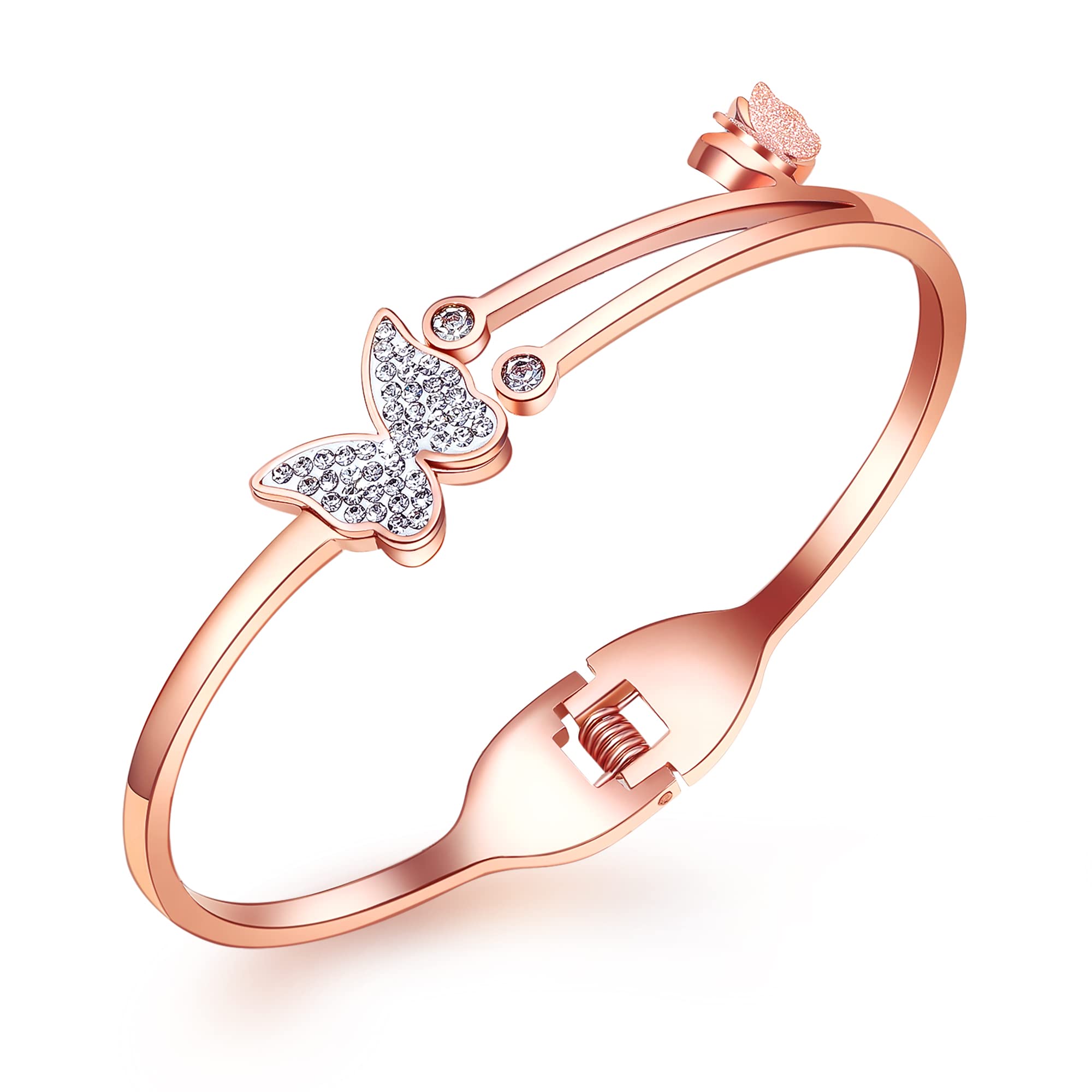 Rose Gold Cuff Bracelets for Women - Elegant Jewelry Gift for Birthday, Mother's Day, Anniversary | Perfect for Mom, Wife, Daughter, Sister & Friends | Great for Parties, Weddings & Everyday Wear