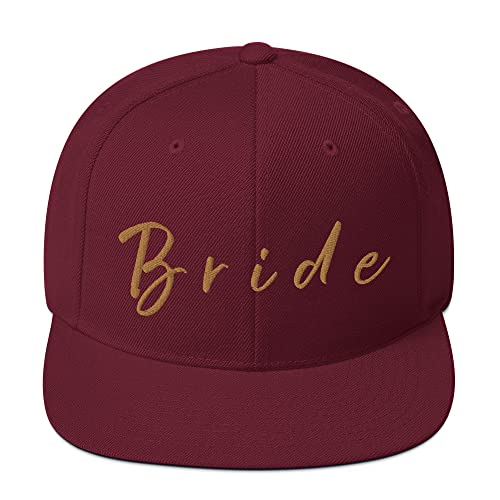 Bride Embroidered Snapback Hat - Bachelorette Party & Wedding Day Accessory - Perfect Bride Gift for Bridal Showers, Wedding Ceremonies & Honeymoon Getaways