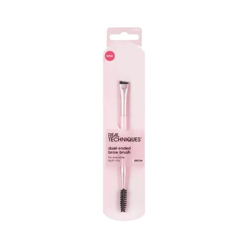 Dual Ended Eyebrow Brush - Angled & Spoolie for Perfect Brows - Ideal for Makeup, Travel & Professional Use