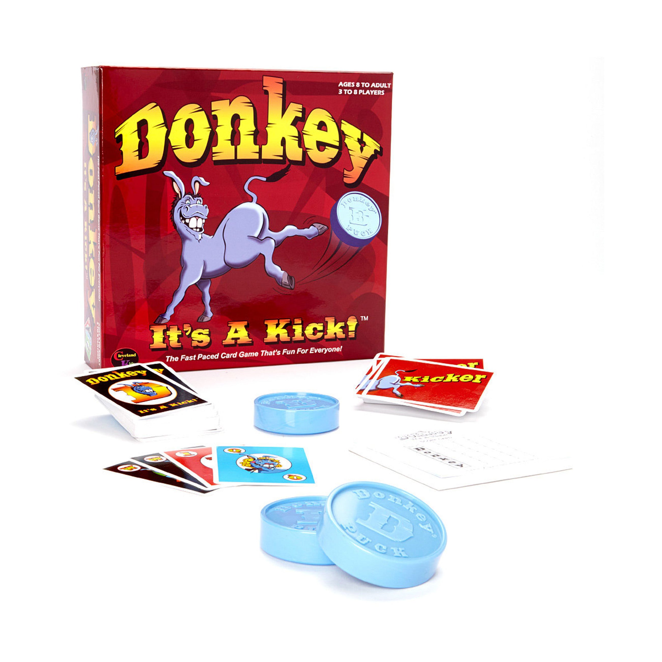 Donkey It's a Kick! Wild Card Game - Fun Family Party Game for Adults & Kids - Perfect for Game Nights, Travel & Birthday Parties