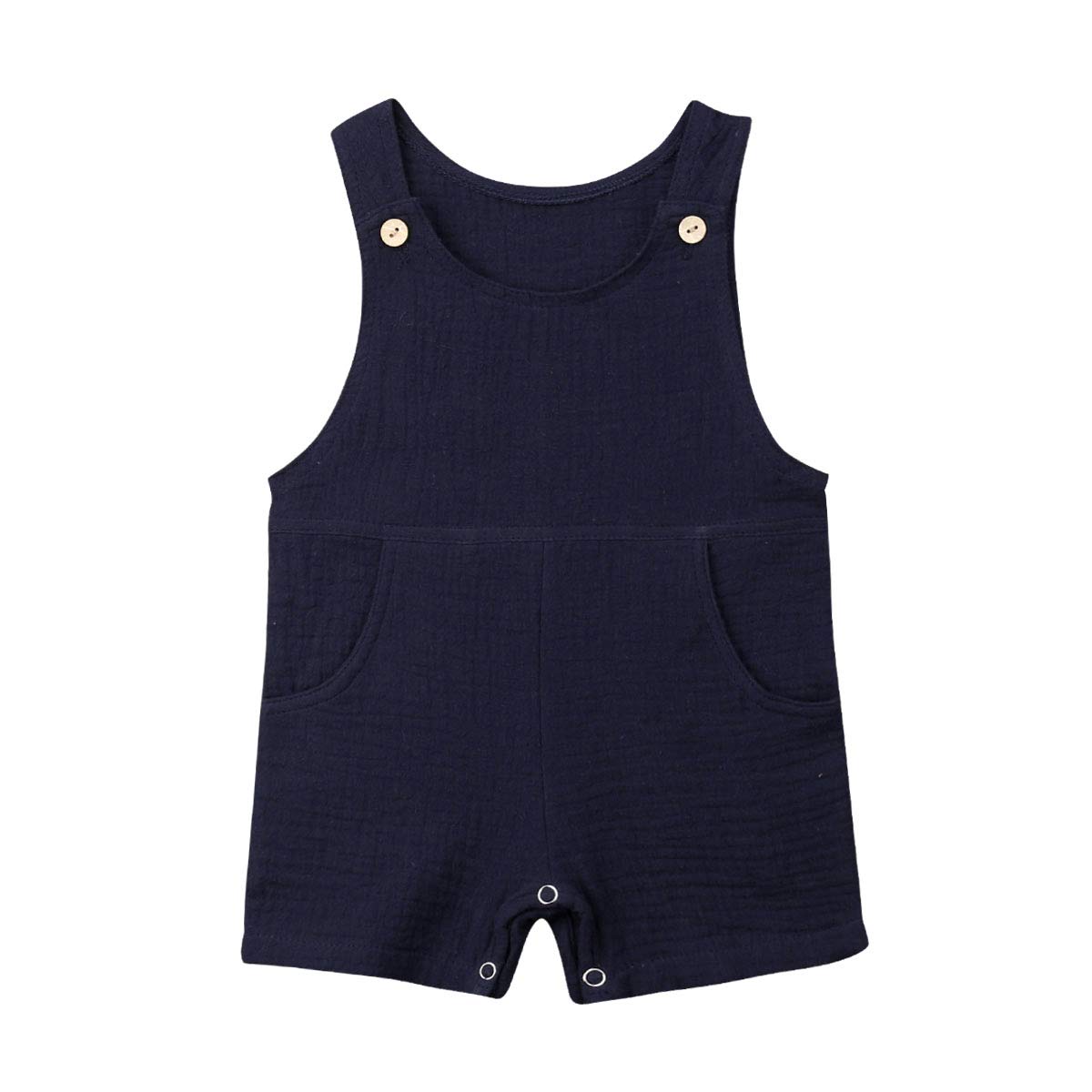 Newborn Unisex Baby Romper Onesie - Soft Cotton Button Down Short Sleeve One-Piece Bodysuit for Boys & Girls | Perfect for Playtime, Daycare & Family Outings