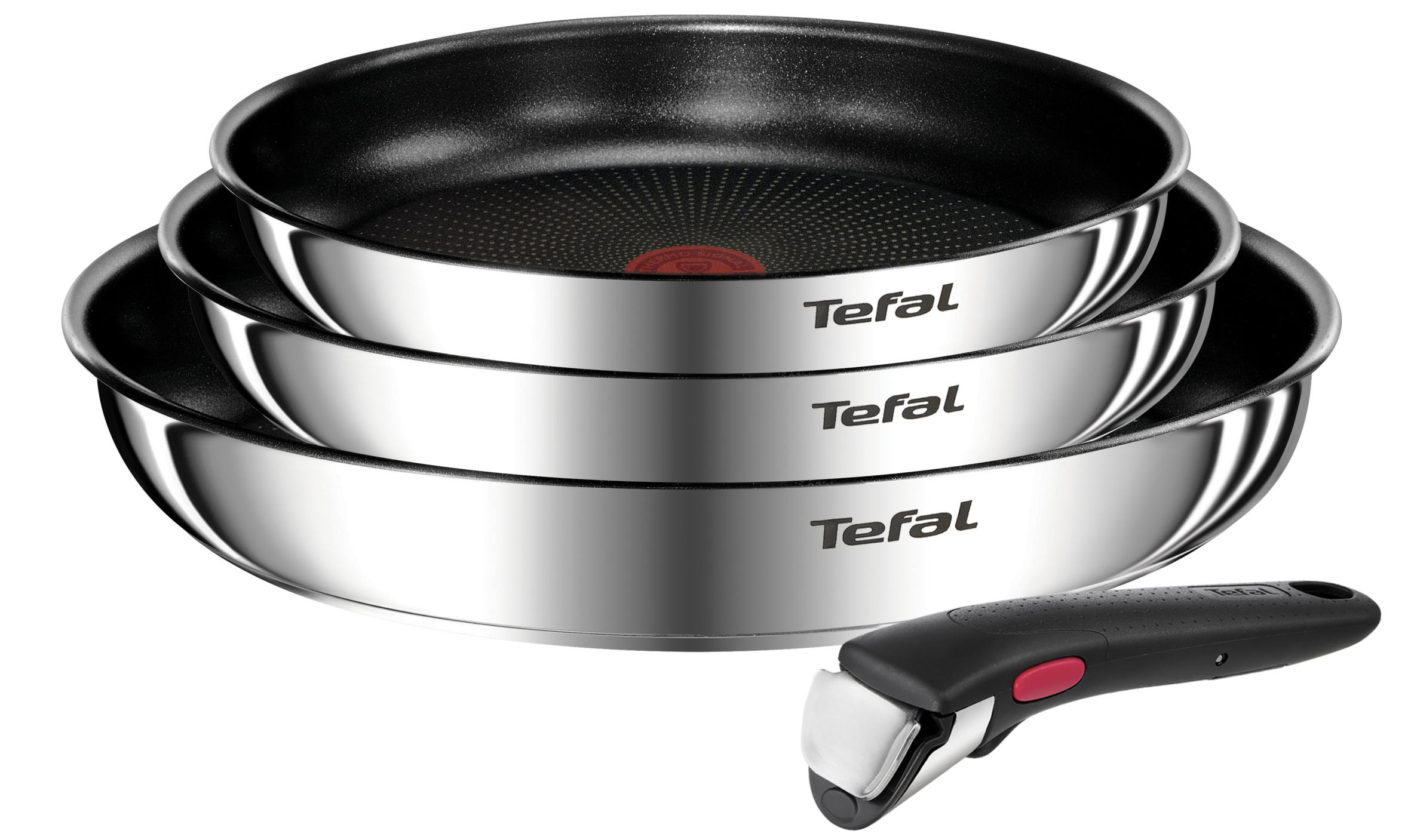 Tefal Ingenio Emotion Induction Non-Stick Stainless Steel 4-Piece Frypan Set - User Manual & FAQs - Perfect for Induction Cooking, Sautéing & Frying at Home