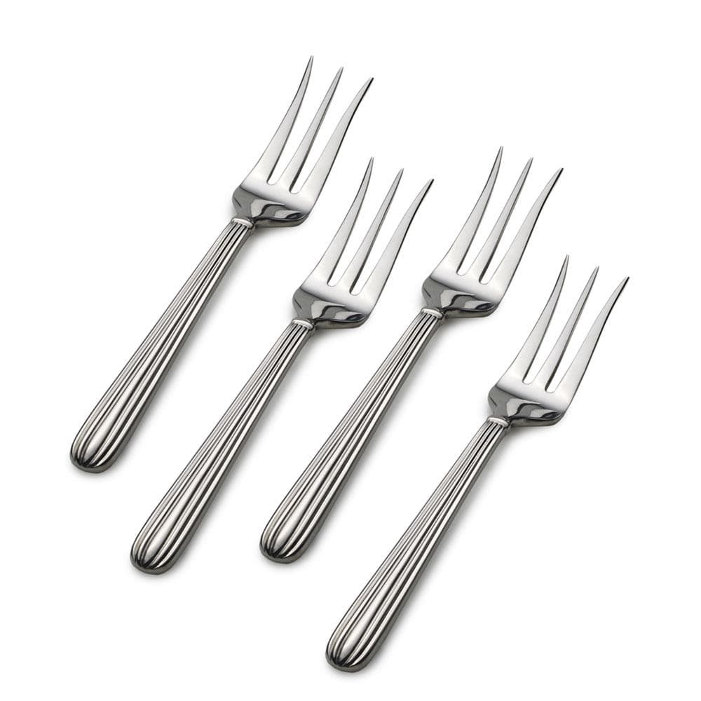 Italian Countryside® Set of 4 Stainless Steel Appetizer Forks - Elegant Dinner Party & Wedding Cutlery for Cheese, Desserts, and Hors d'Oeuvres