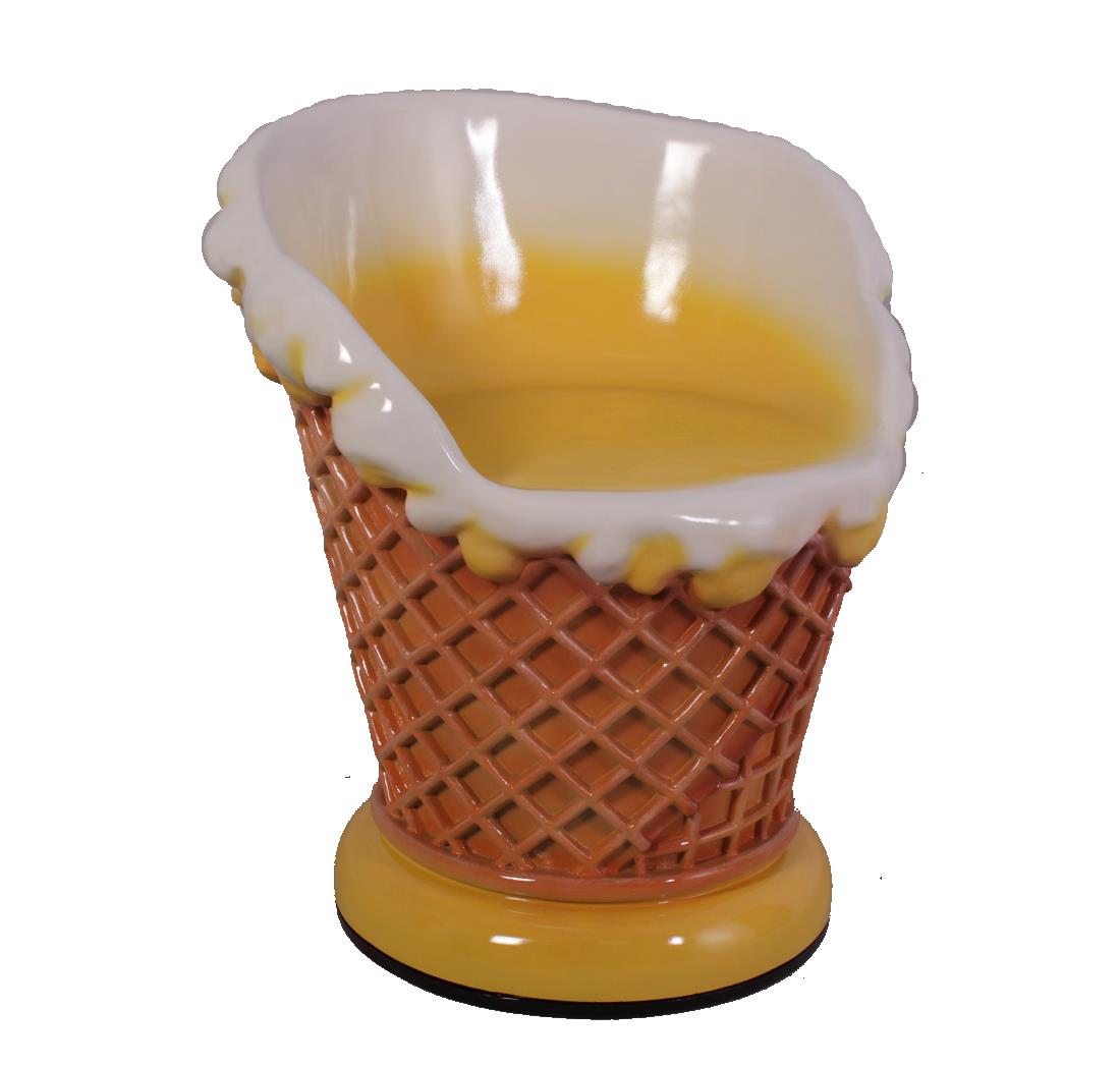 30 Yellow Ice Cream Sundae Chairs - Fun Kids Party Furniture for Birthday, Dessert Shop, and Ice Cream Parlor Decor