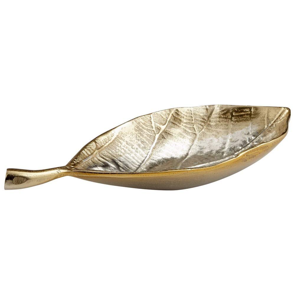 Cyan Design 08162 Small Mocking Leaf Tray - Decorative Serving Tray for Home Decor, Dining Table Centerpiece, and Party Serving Accessories