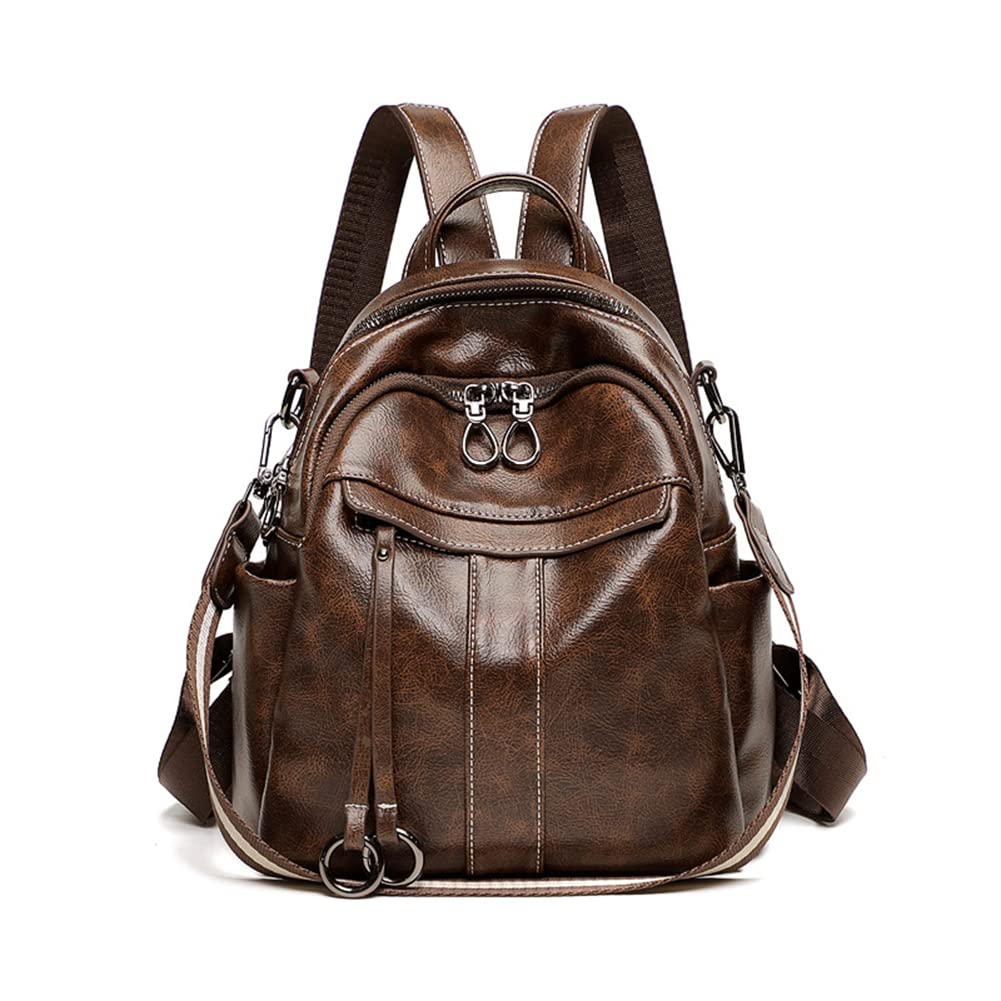 Women's Leather Backpack Purse - Medium Size Fashion Shoulder Bag for Travel & Work