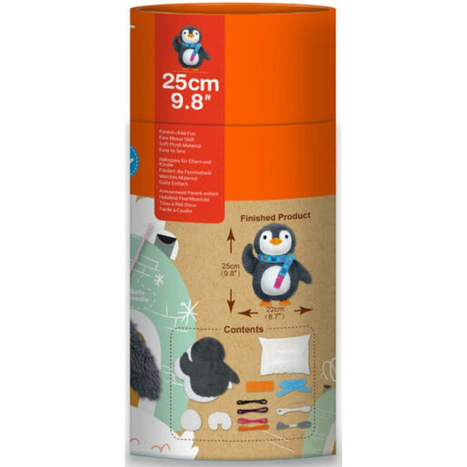 Avenir My First Sewing Kit for Kids - Adorable Penguin Design | Beginner Sewing Project for Children | Perfect for DIY Crafts, Birthday Gifts & Creative Play