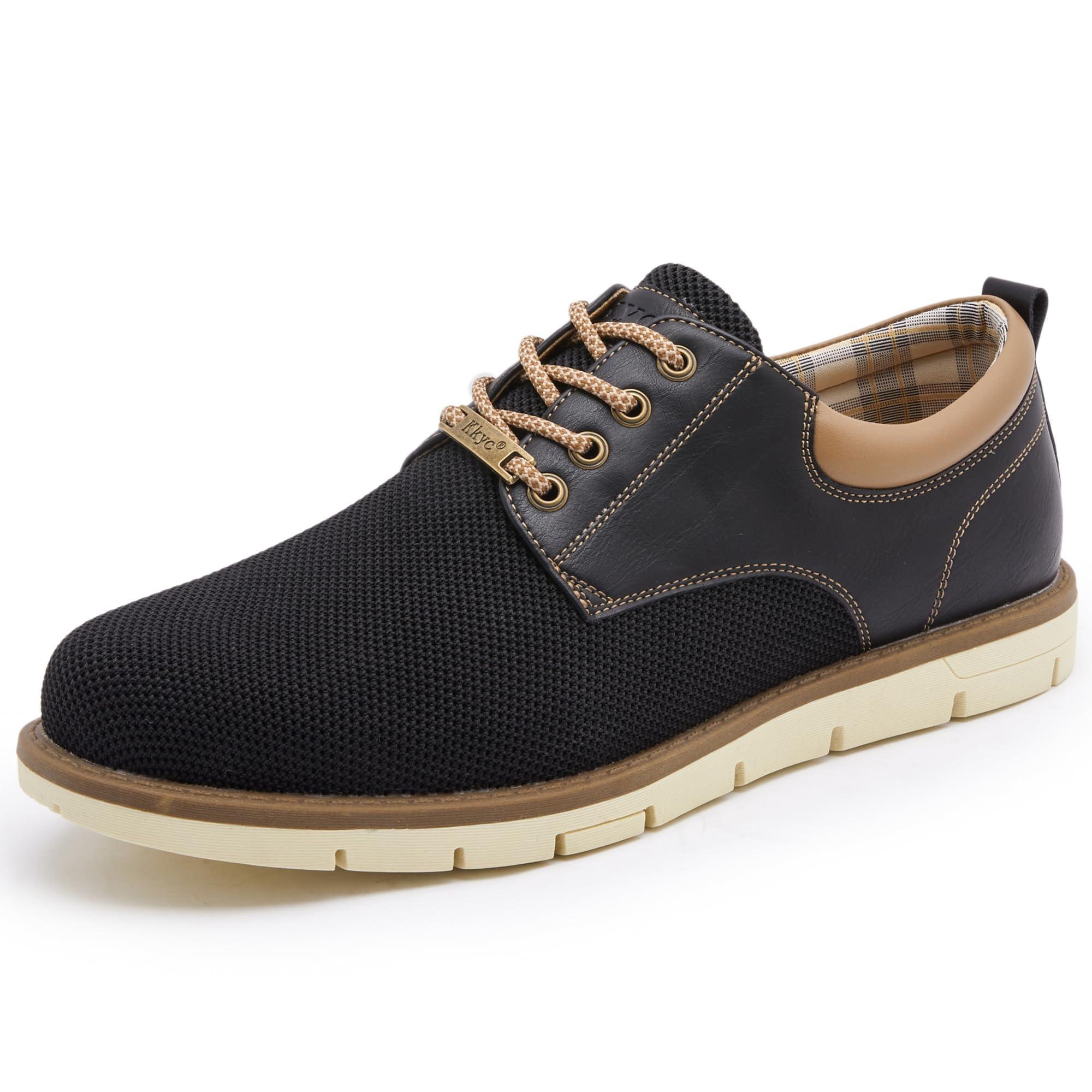 KKYC Men's Comfortable Casual Shoes - Slip On & Lace Up Sneakers for Walking, Work & Everyday Wear
