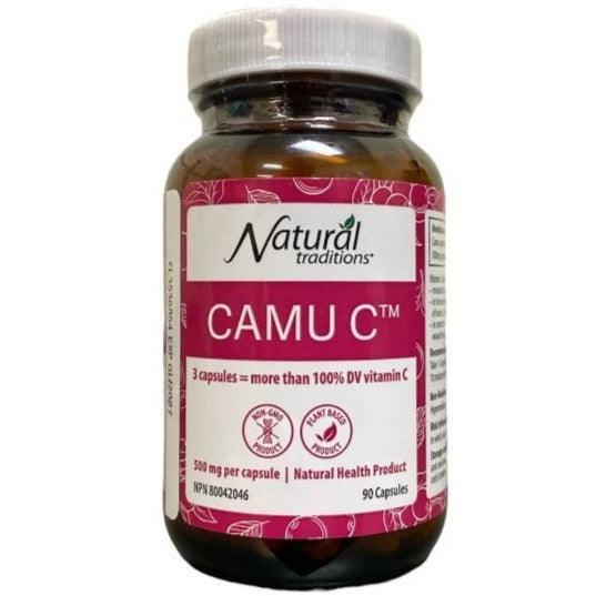 Natural Traditions Camu C 90 Capsules | Vitamin C Supplement for Immune Support | Boost Energy & Antioxidant Defense for Daily Wellness
