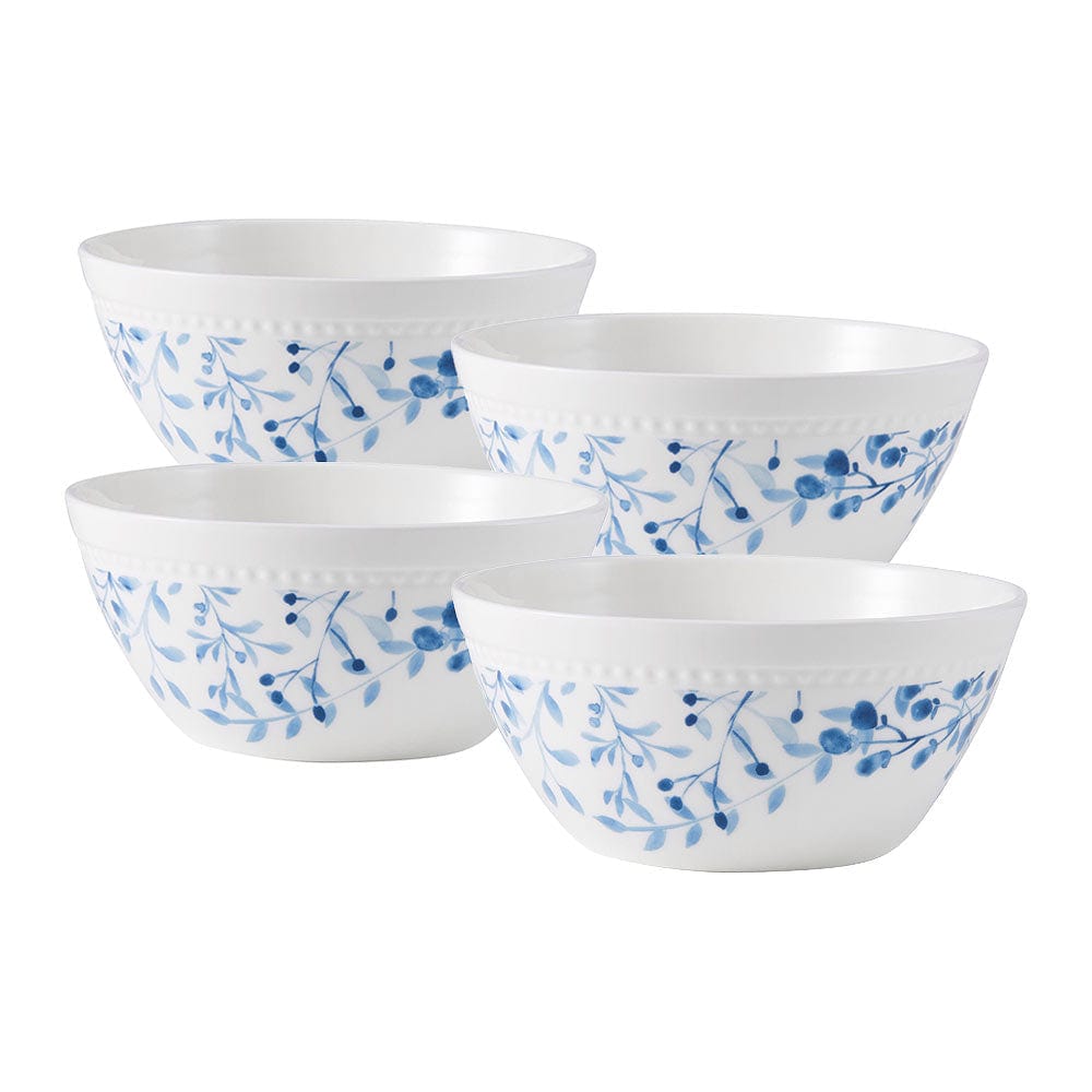 Taryn Set of 4 Soup and Cereal Bowls - 16oz Porcelain Bowls for Soup, Cereal, Salad, Ice Cream - Perfect for Family Dining, Breakfast, and Entertaining