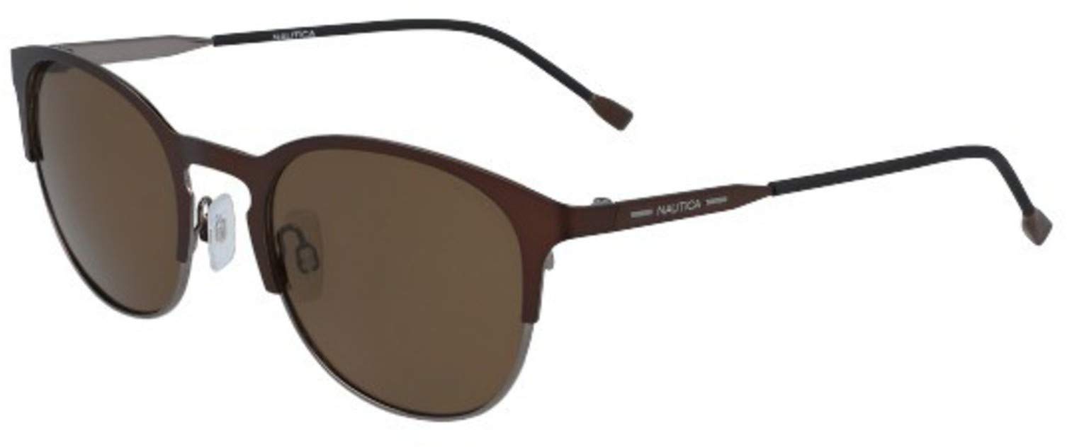 Nautica Men's N5133s Round Polarized Sunglasses for Men - UV Protection, Classic Aviator Style - Perfect for Driving, Beach & Outdoor Activities