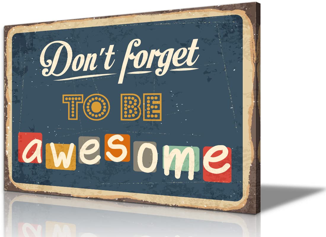 Inspirational Wall Art Canvas Print - Motivational Quotes Office & Classroom Decor, 28x40 Inch Framed Poster for Home, School & Work Spaces | Uplifting Décor for Productivity & Positivity