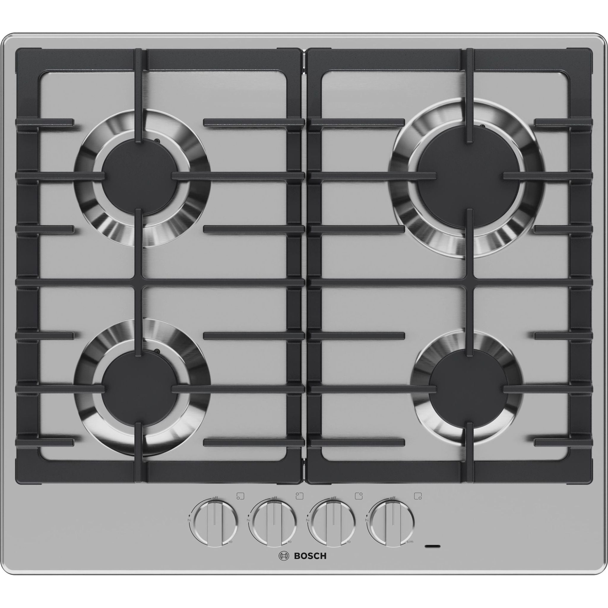 Bosch 24-Inch Gas Cooktop NGM5453UC - 5 Burner Stainless Steel Built-In Range for Home Kitchen Cooking | Perfect for Boiling, Searing & Simmering