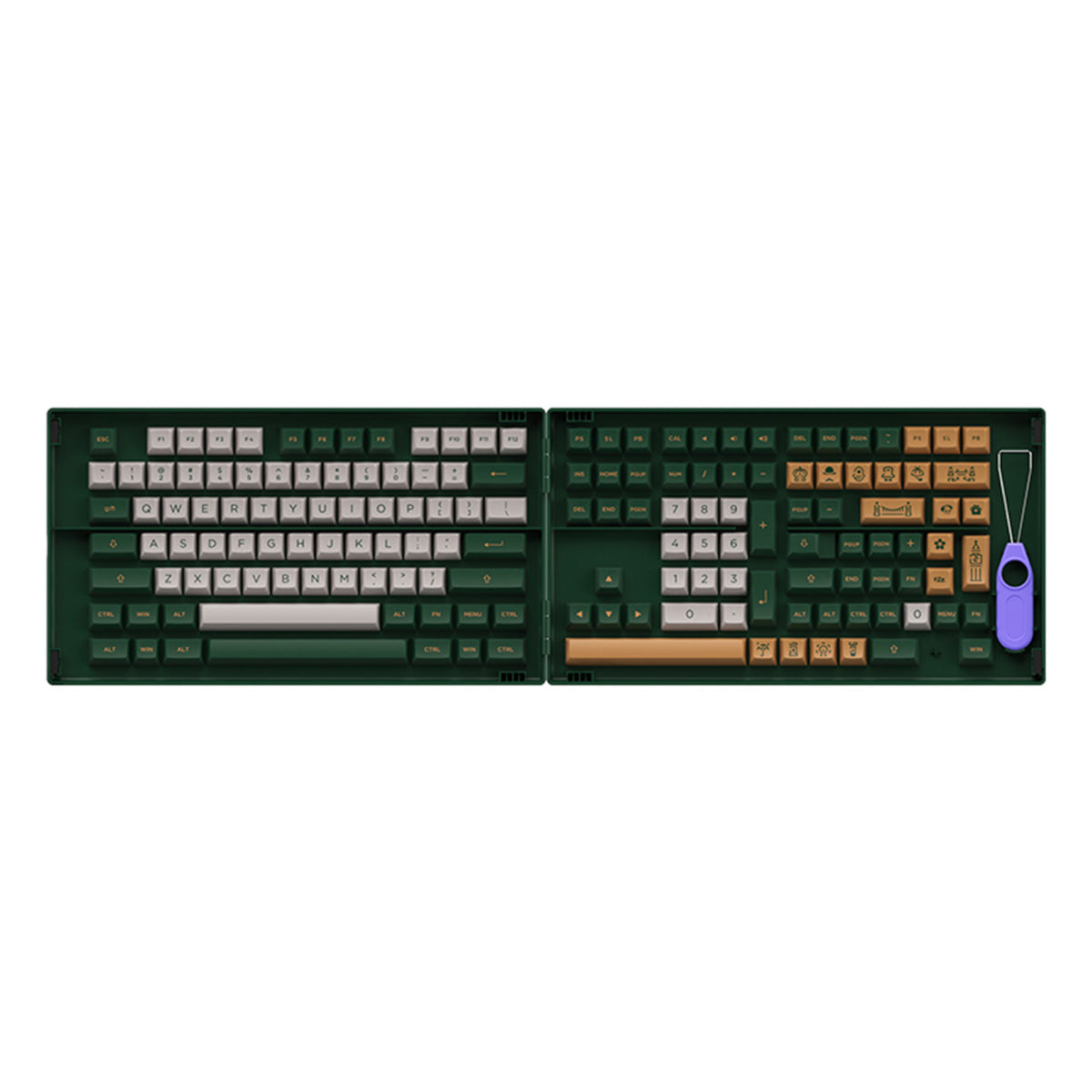 Akko London Fullset PBT Doubleshot ASA Profile 198 pcs Keycaps - Premium Custom Mechanical Keyboard Keycaps for Gaming & Typing (Compatible with Most Mechanical Keyboards) - Perfect for Office, Home & Gaming Setup
