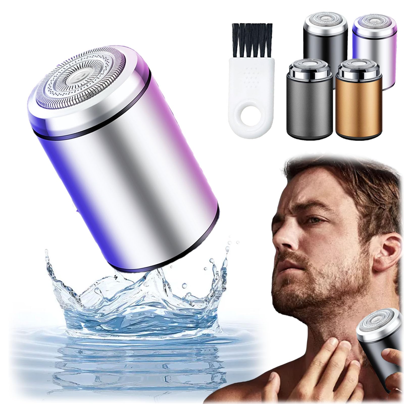 Mini Portable Electric Shaver for Men & Women - Travel Size Cordless Rechargeable Facial Hair Trimmer - Perfect for Travel, Gym, Office & Daily Grooming (1PC)