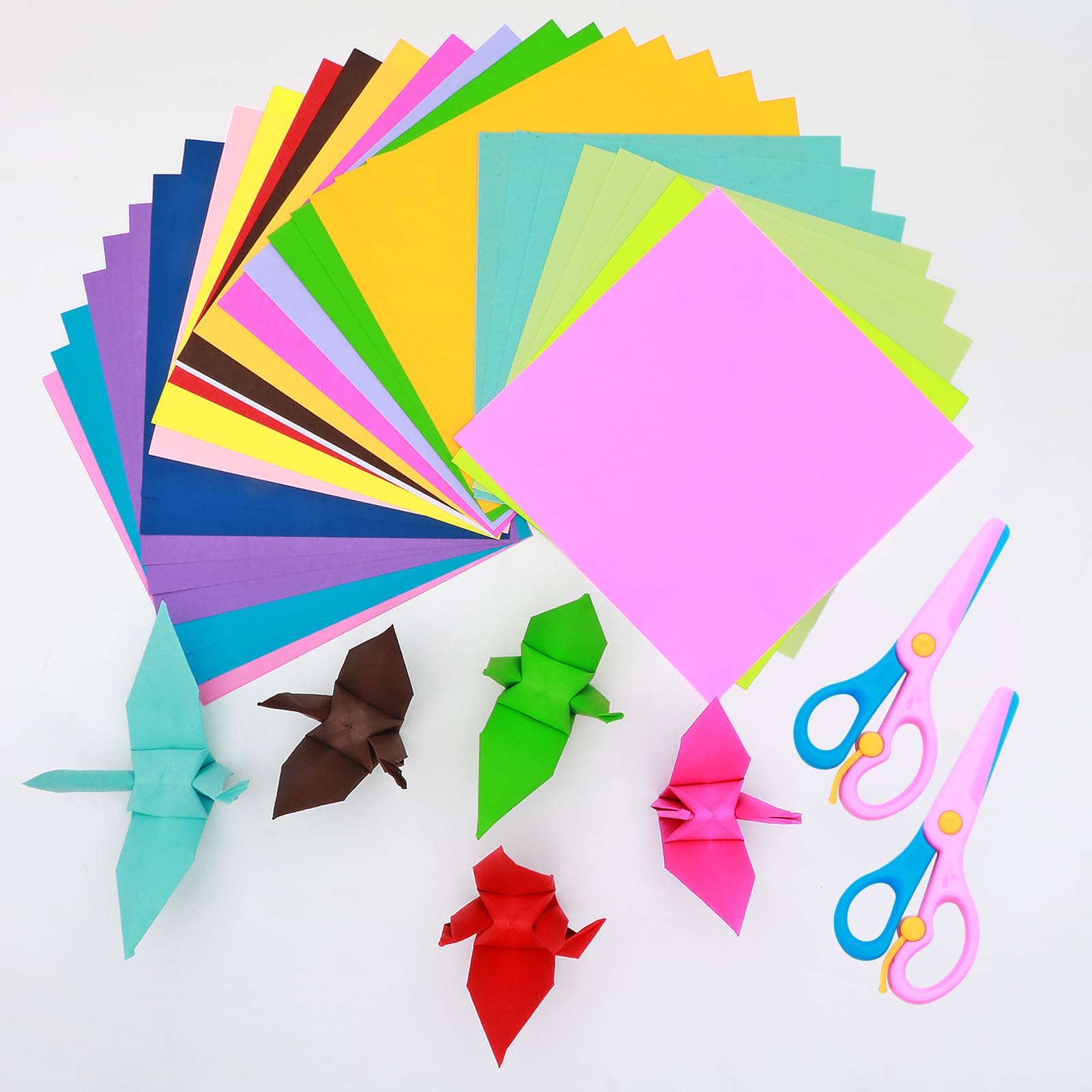 Origami Paper 6x6 Inch - 20 Vibrant Colors, 300 Double-Sided Square Sheets for DIY Crafts, Art Projects & Paper Folding - Perfect for Kids, Classroom Activities & Creative Gift Wrapping