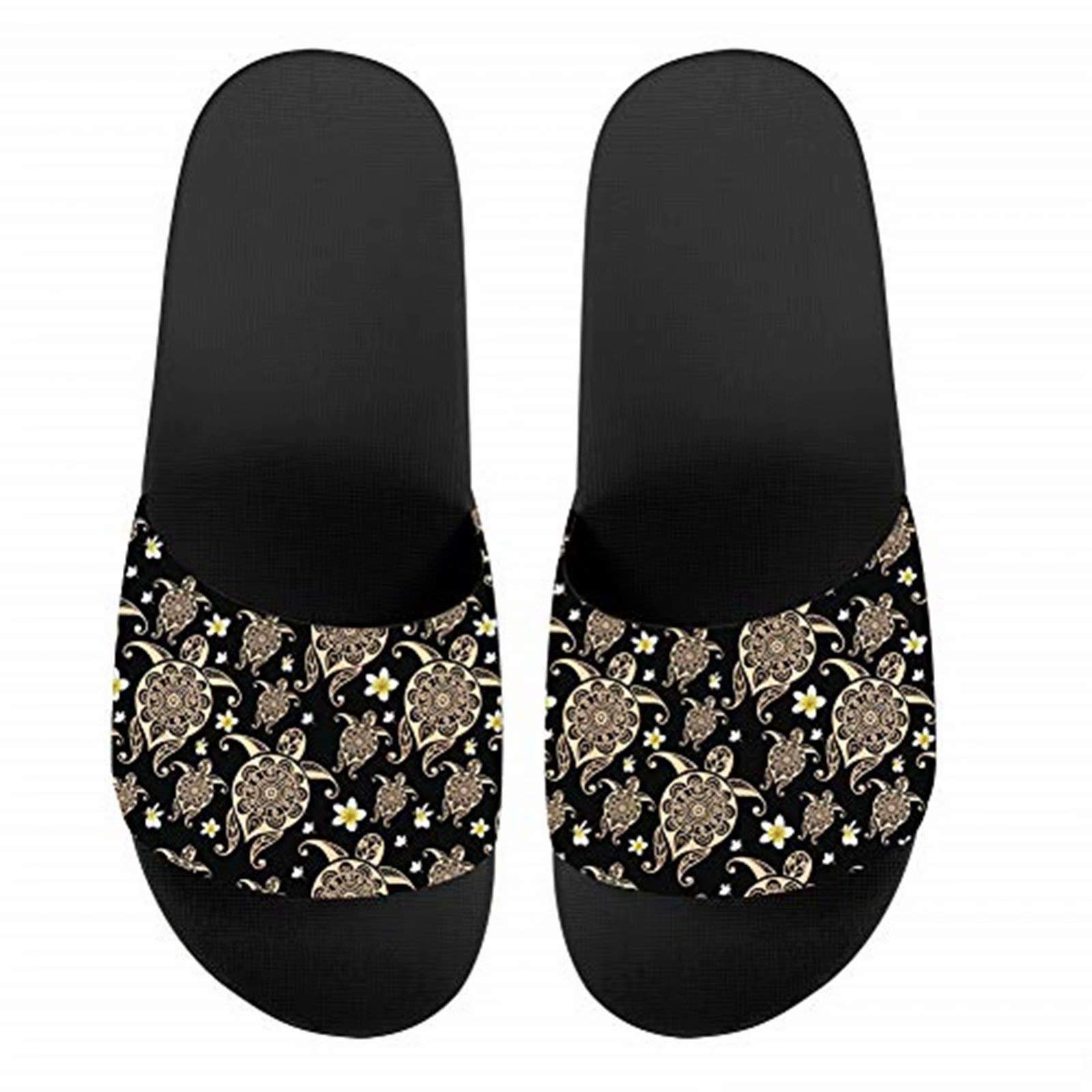 FOR U DESIGNS Women's Sandals - Comfortable Summer Slippers Slides for Indoor/Outdoor Use, Non-Slip House Shoes Perfect for Beach, Hotel, and Home Relaxation