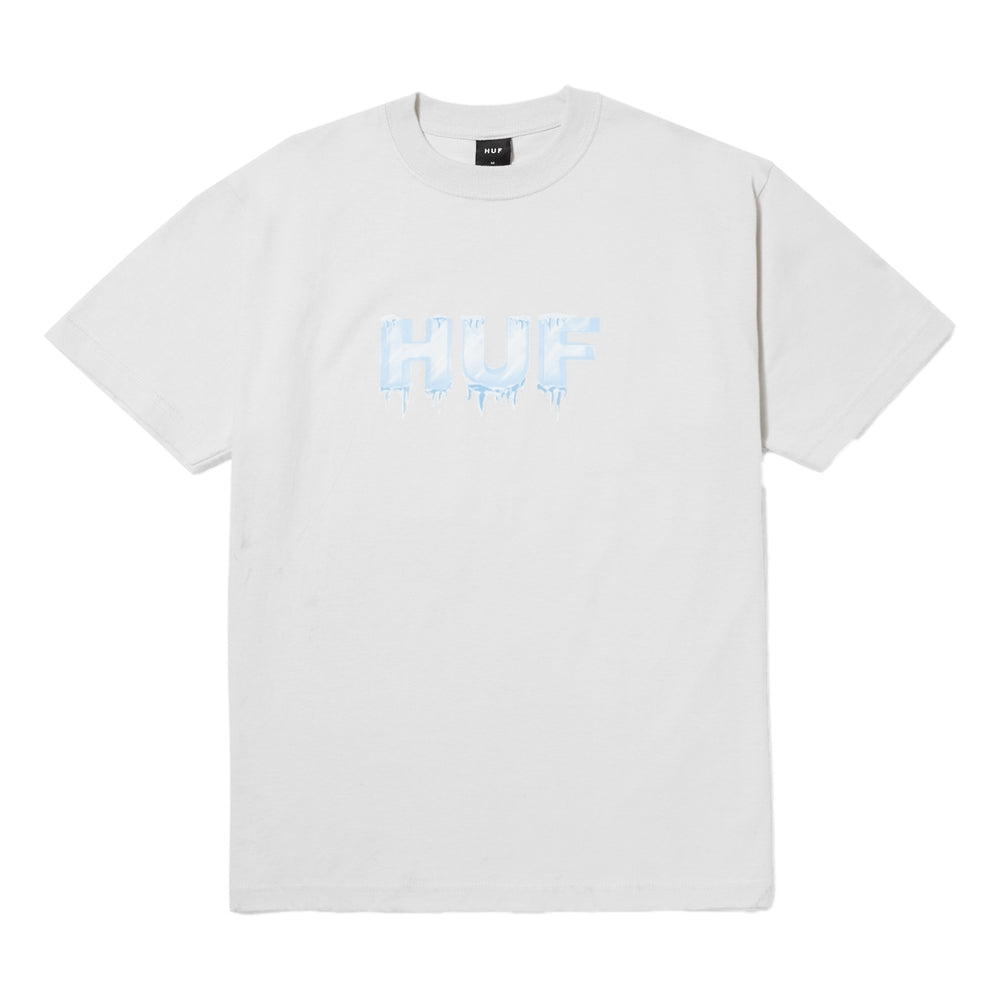 HUF Icey Short Sleeve T-Shirt for Men - White Cotton Casual Tee - Perfect for Streetwear, Skateboarding & Everyday Outfits