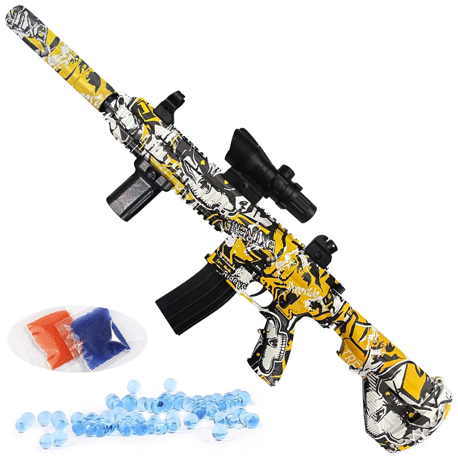 Electric Gel Blaster Gun M416 with 20000 Water Beads for Outdoor Team Battles