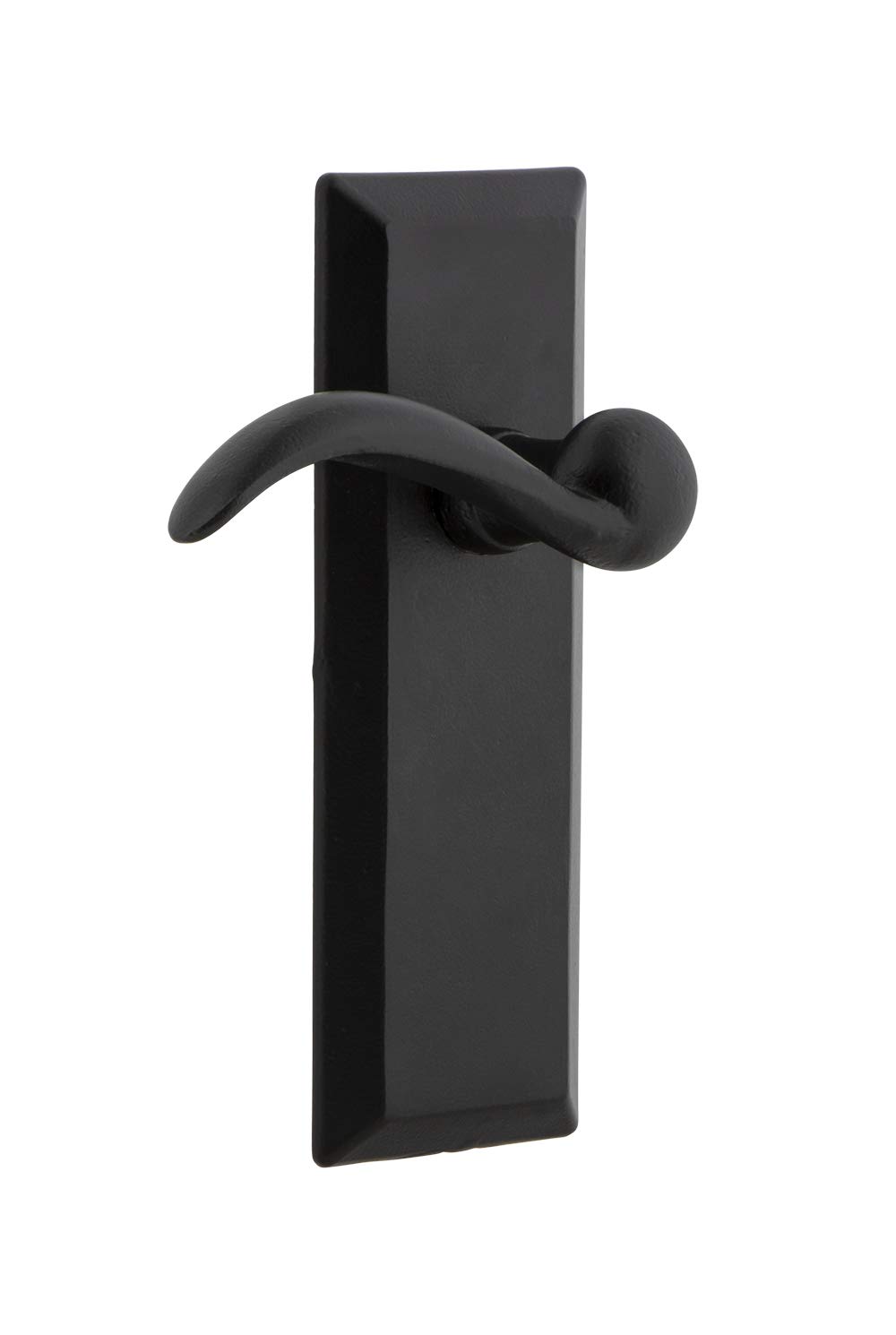 Black Iron Left-Handed Tine Lever Ageless Iron Keep Plate - Secure Privacy for Doors, Gates & Fences (Indoor/Outdoor Use)