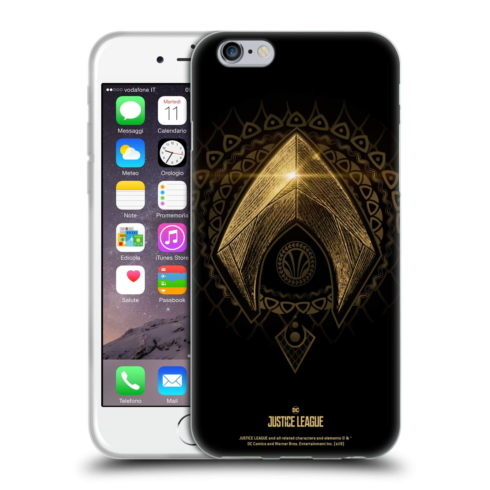 Official Justice League Movie Aquaman 2 Licensed Soft Gel Phone Case for Apple iPhone 6/6s - Durable Protection with Superhero Design, Perfect for DC Fans & Everyday Use