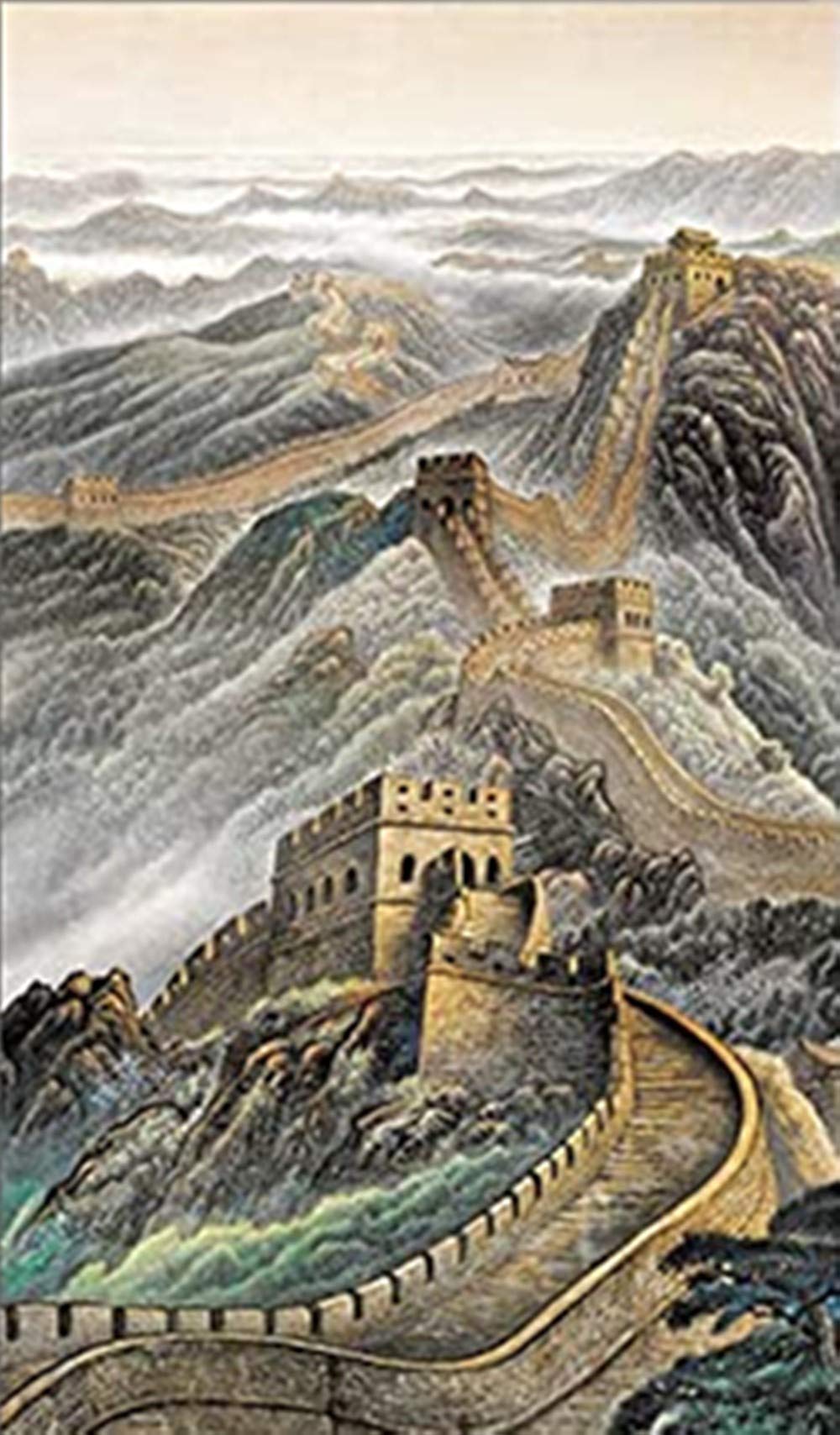 5D Diamond Painting Kit for Adults & Kids - Full Drill Rhinestone Embroidery Cross Stitch Art Craft (75x125cm) - DIY Home Wall Decor, Chinese Landscape Painting - Perfect for Relaxation, Gift Giving & Creative Hobbies