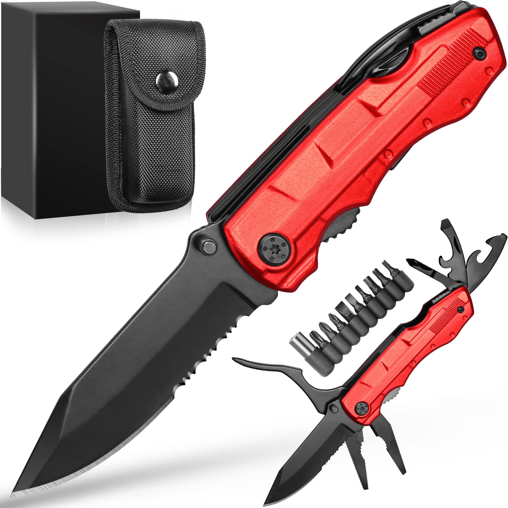 Men's Pocket Folding Knife - Cool Camping & Survival Gift for Dad, Boyfriend