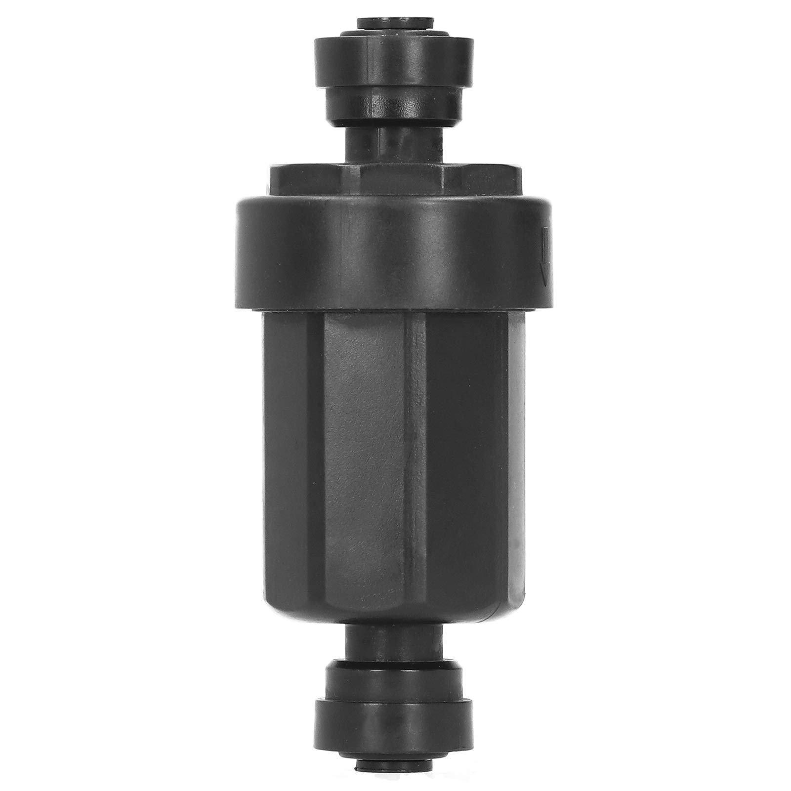 1/4 Inch Water Filter with Stainless Steel Strainer - Quick Connect Irrigation Filtration System (Black) - Perfect for Drip Irrigation, Hydroponics & Garden Watering Systems