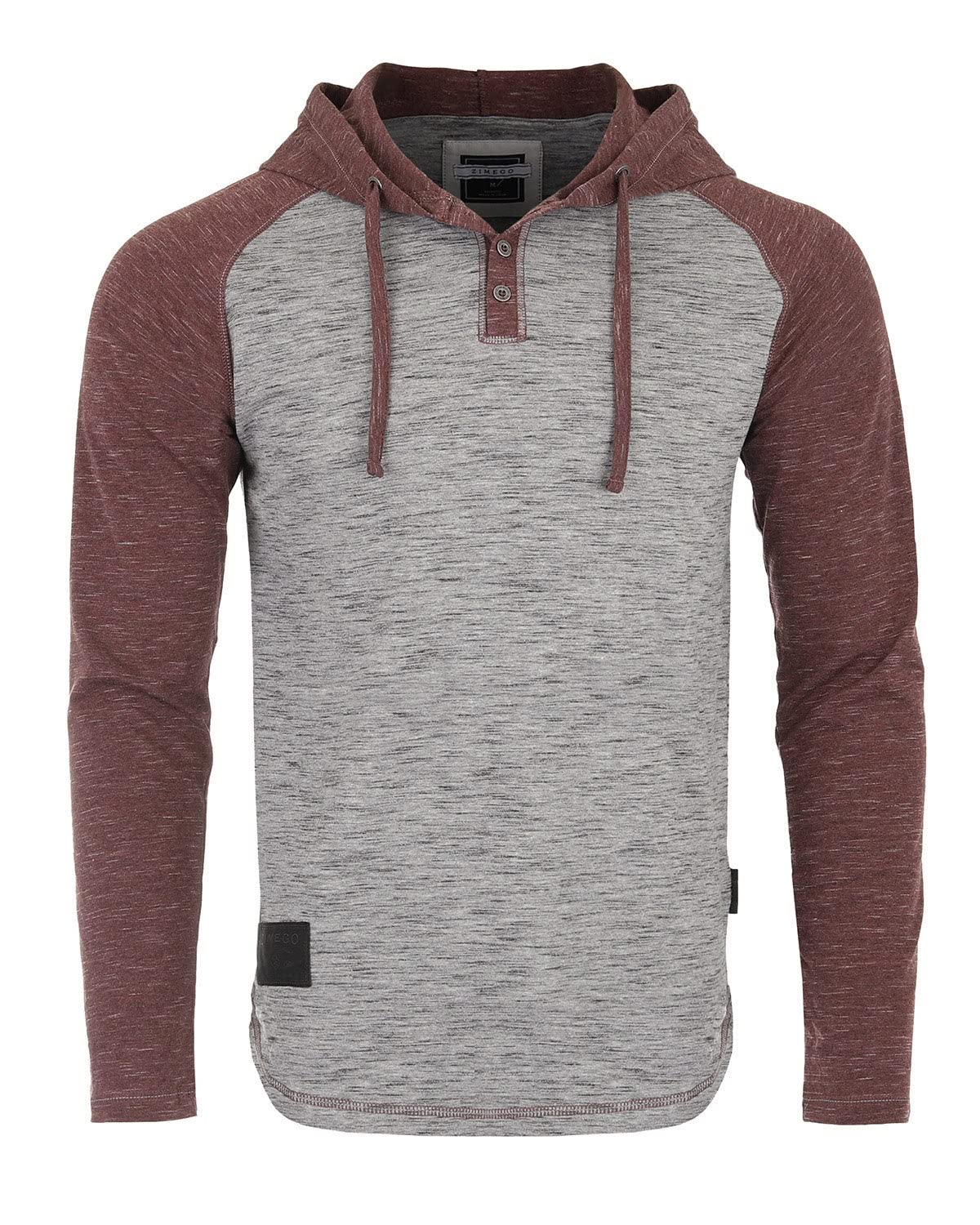 ZIMEGO Men's Lightweight Long Sleeve Hooded Pullover Sweatshirt - Comfortable Casual Wear for Outdoor Activities, Gym, and Everyday Use