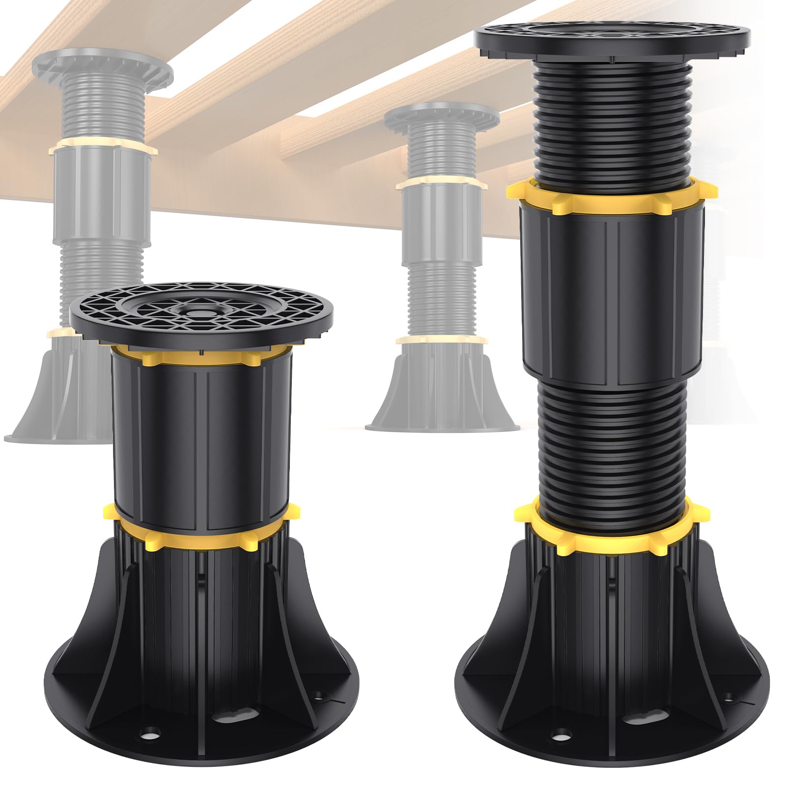2pcs 8.5-13 Inch Adjustable Height Bed Support Legs - Heavy Duty Metal Bed Frame Legs Replacement for Slats, Center Support & Bed Frame Feet - Perfect for Bedroom Furniture, Platform Beds & DIY Bed Frame Projects