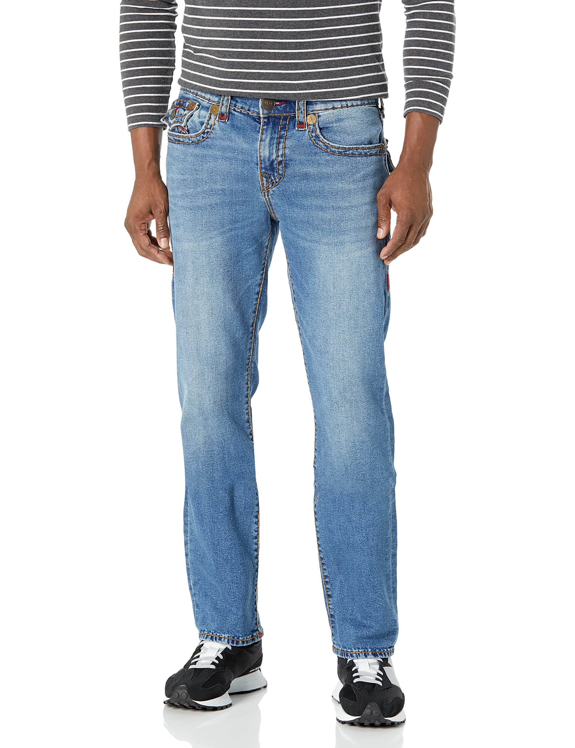 True Religion Men's Ricky Straight Leg Jean - Premium Denim Pants for Casual & Business Wear | Comfortable Slim Fit for Everyday Style