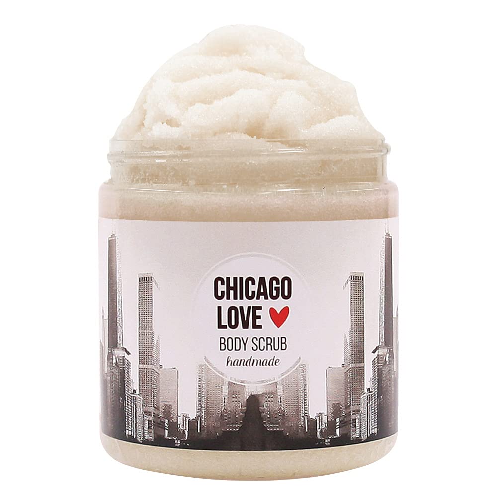 Chicago Love Body Scrub - Exfoliating & Moisturizing Sugar Scrub for Soft, Glowing Skin | Perfect for Spa Day, Self-Care Routine & Gift Giving