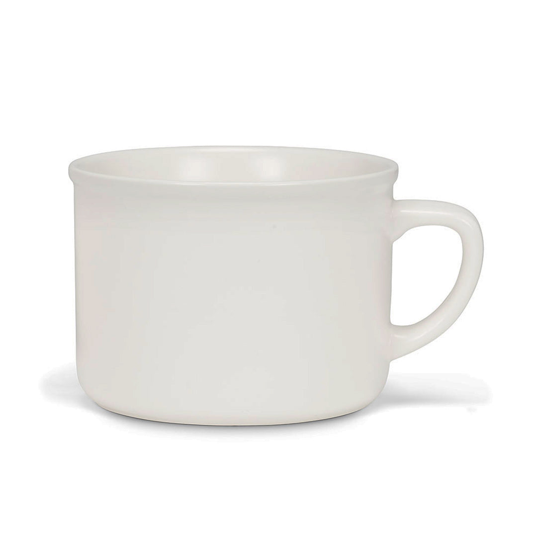 Premium Abbott Cappuccino Matte White Ceramic Mug - 8oz Coffee Cup for Home, Office & Gifts - Perfect for Morning Coffee, Tea & Hot Beverages