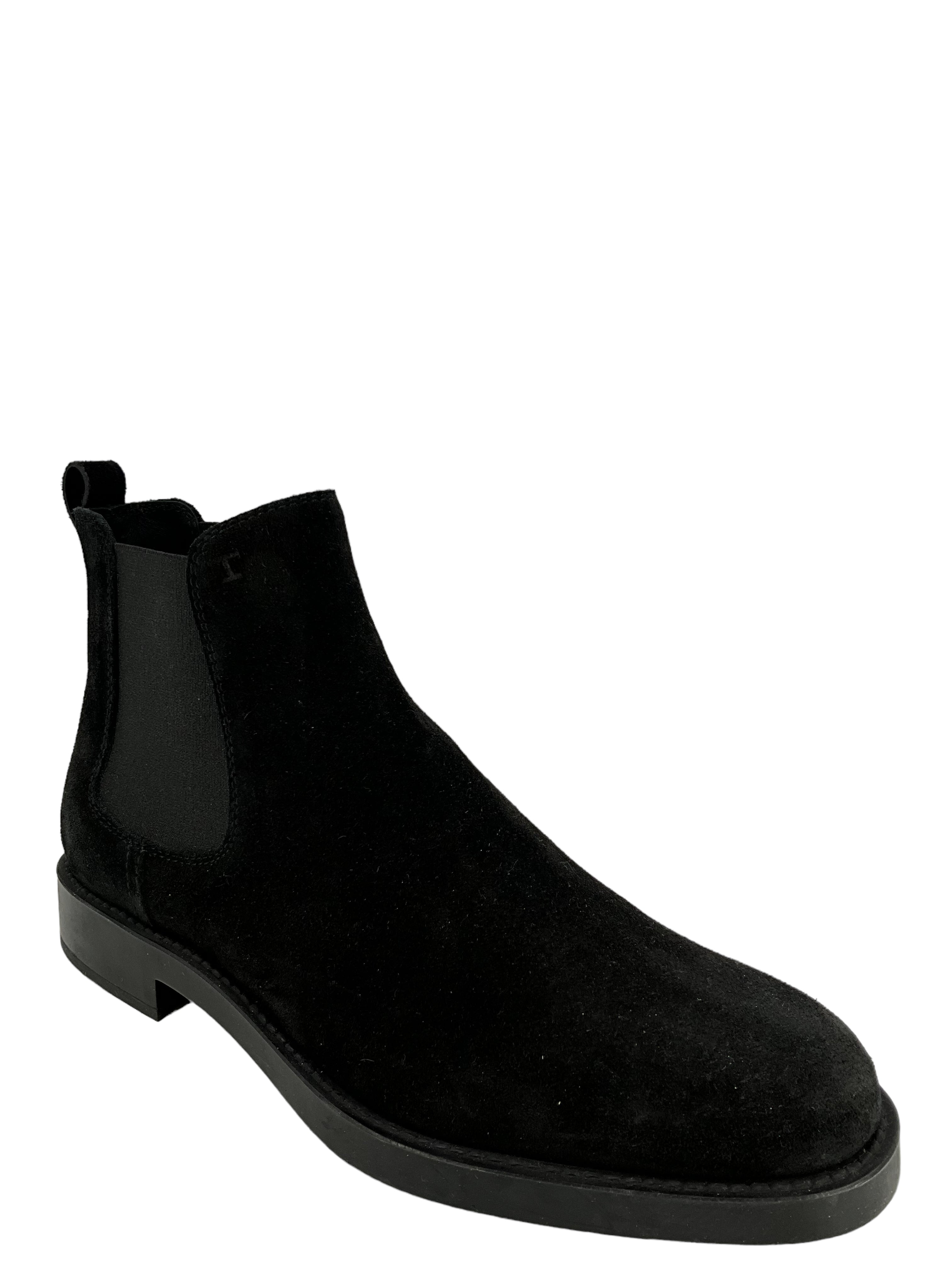 Tod's Black Suede Chelsea Boots for Women Size 7.5 | Comfortable & Stylish Ankle Boots for Casual Outfits & Office Wear