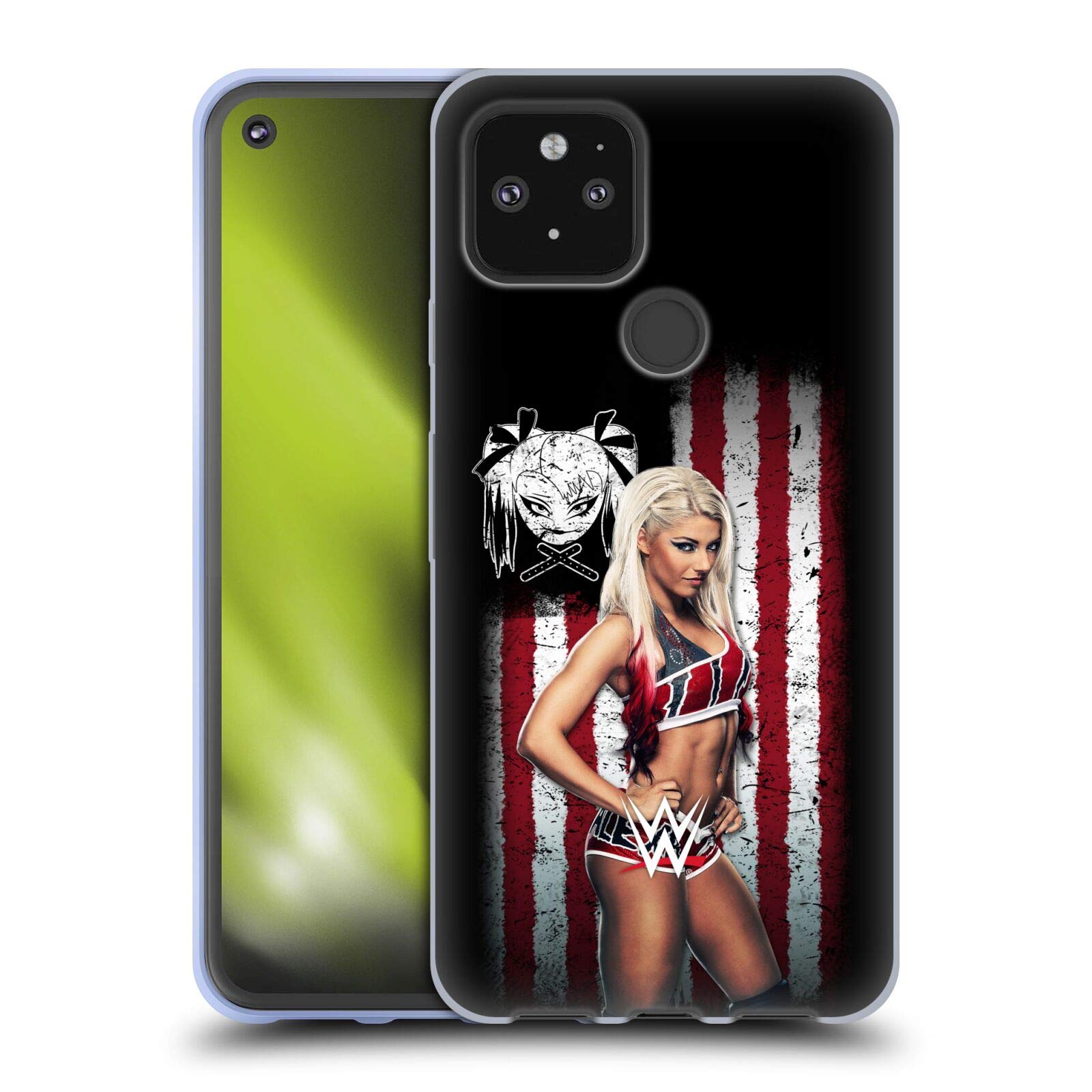 WWE Alexa Bliss Gel Case for Google Pixel 5 - American Flag Design for Wrestling Fans