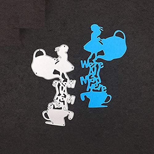 Alice in Wonderland DIY Scrapbook Cutting Dies - Carbon Steel Embossing Stencils for Paper Crafts, Photo Albums & Memory Boxes | Perfect for Scrapbooking, Card Making & Handmade Gifts