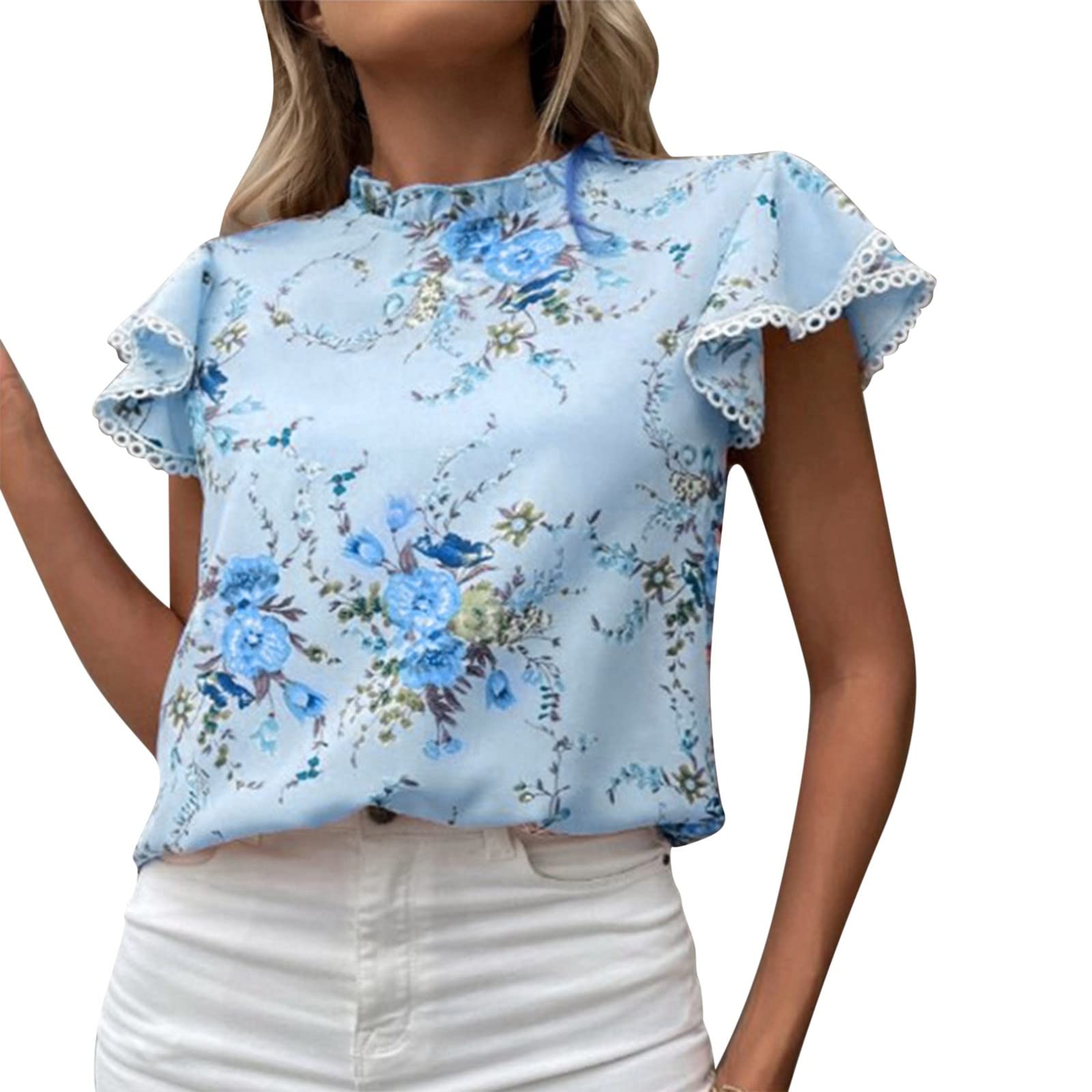 Trendy Women's Casual V-Neck Printed T-Shirt - Short Sleeve Tunic Top for Summer & Fall | Perfect for Daily Wear, Outings & Layering