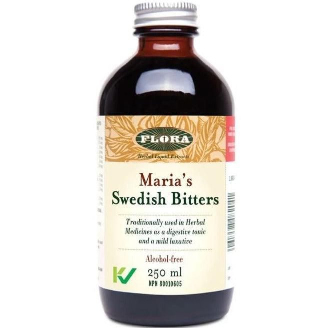 Flora Maria's Swedish Bitters Alcohol-Free Herbal Digestive Supplement 250mL - Supports Digestion & Detox, Perfect for Natural Wellness Routines
