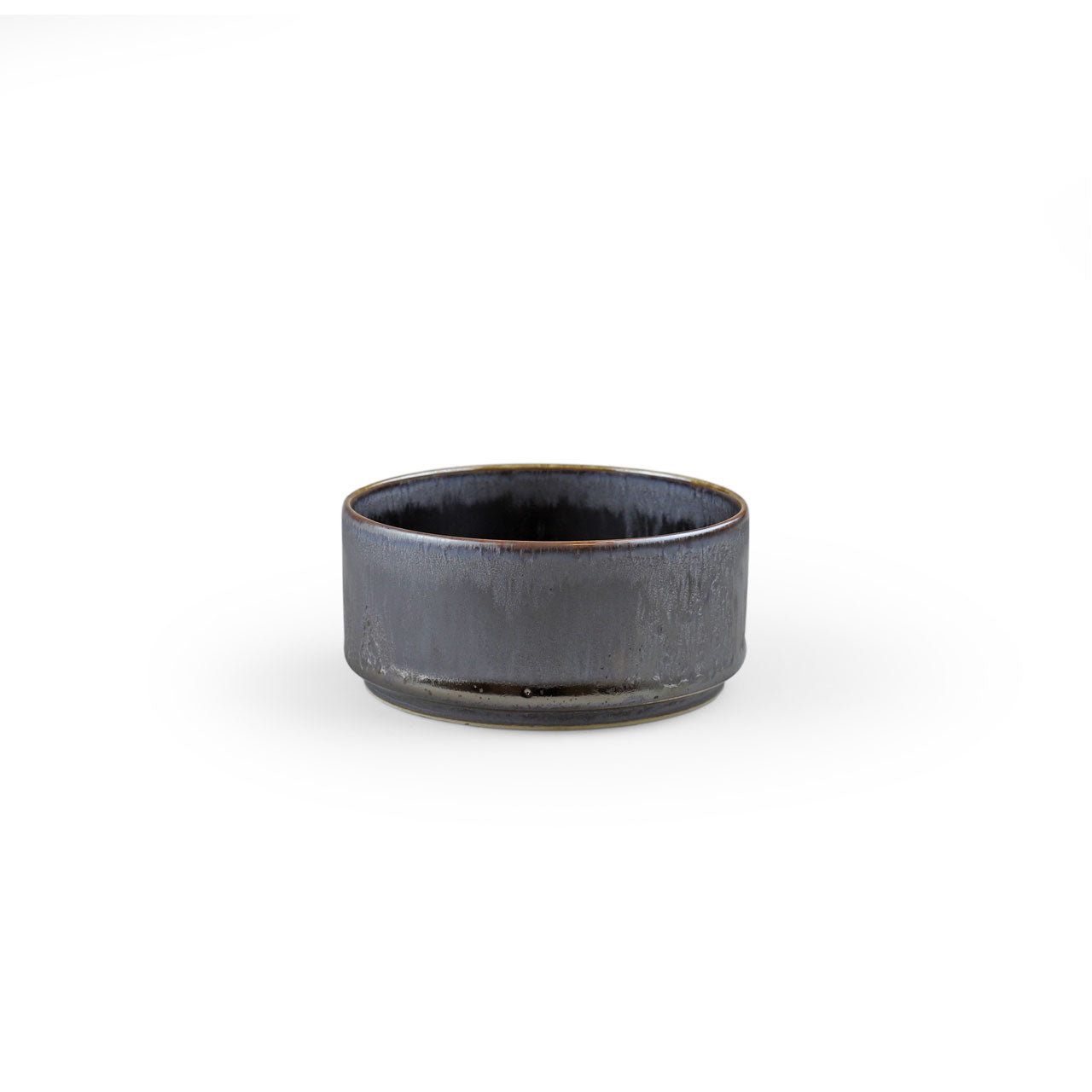 Premium Metallic Black Stackable Japanese Kobachi Bowls - Set of 4 (9 fl oz, 3.9