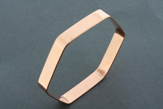 Hexagon Copper Bangle Bracelet - Handmade Geometric Jewelry for Women, Boho Chic Accessory for Everyday Wear & Special Occasions