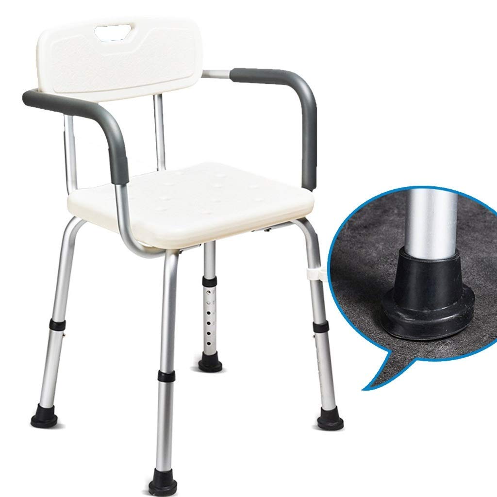 Adjustable Shower Seat with Backrest - Non-Slip Bath Chair for Elderly & Disabled - Medical Bathroom Stool for Safe Showering - Ideal for Seniors, Post-Surgery Recovery & Mobility Assistance