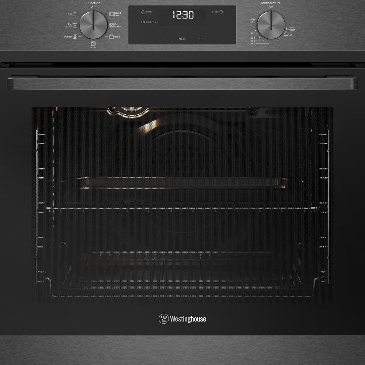 Westinghouse WVE6515DD 60cm Multi-Function Dark Stainless Steel Range Hood - Powerful Ventilation for Kitchen, Restaurant & Home Cooking