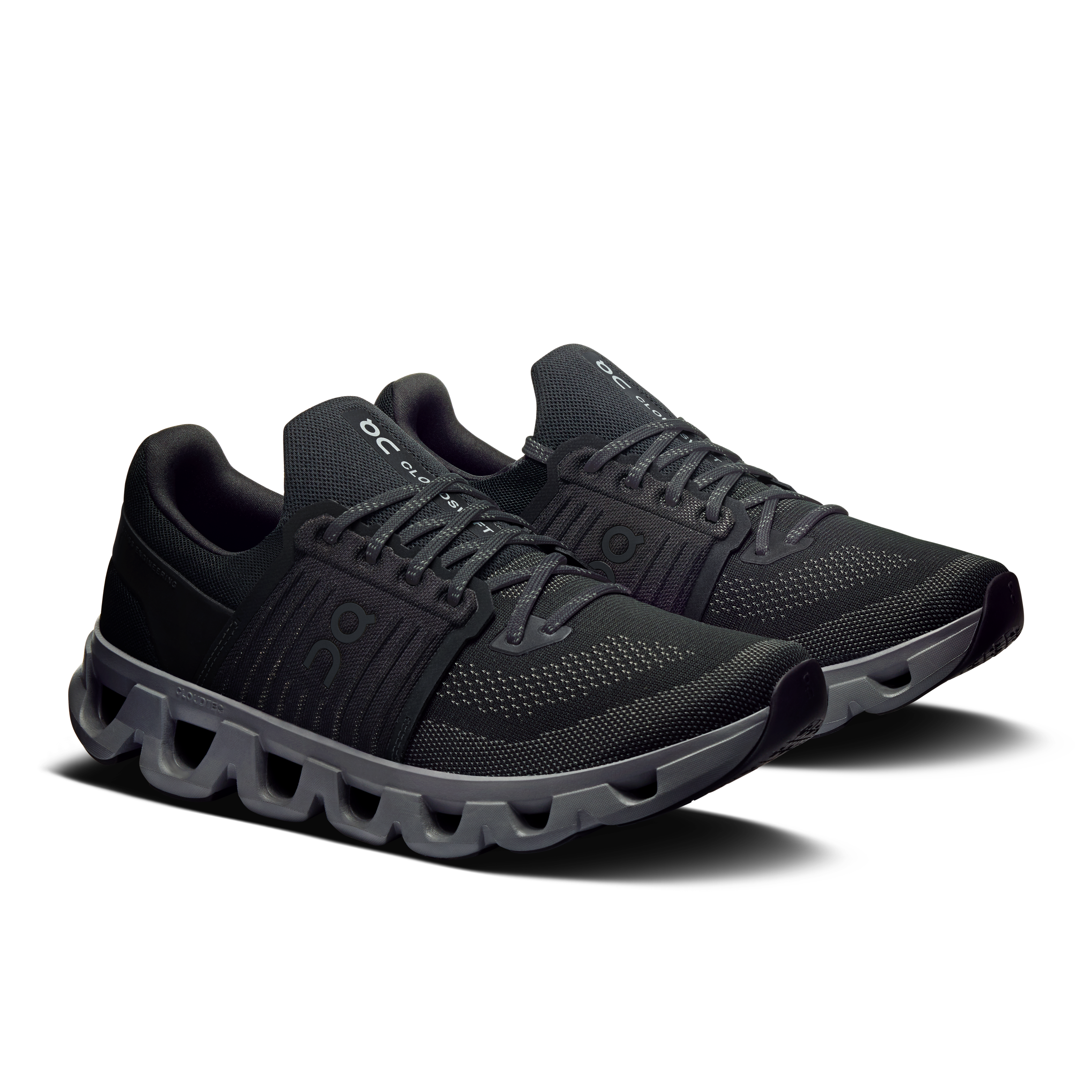 On Running Men's Cloudswift 4 Ad Running Shoes - Black/Rock | Lightweight Performance Sneakers for Road Running & Daily Wear